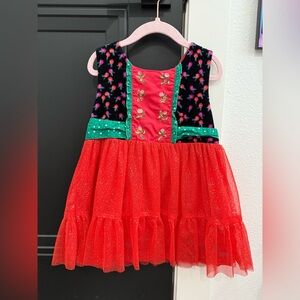 Matilda Jane Red and Black Floral Kids Shirt